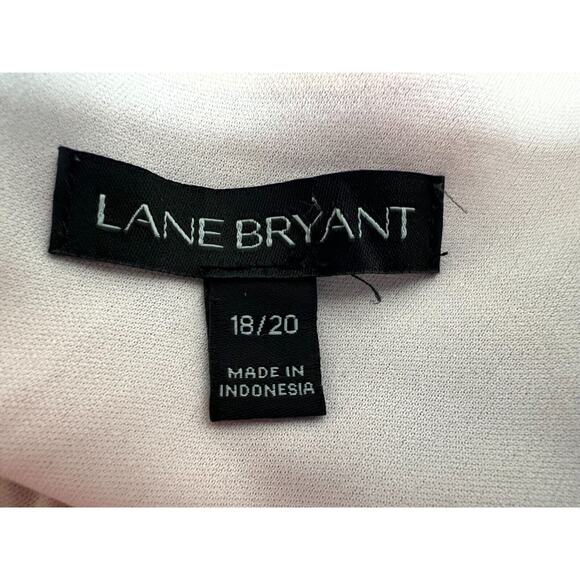 Lane Bryant Maxi Dress Womens Size 18 20 Semi Sheer Lined Pink Blue Beachy Boho - Picture 9 of 12